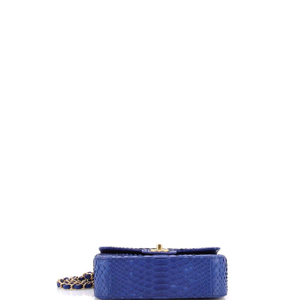 Chanel Classic Single Flap Bag Python #242858C49B - image 4